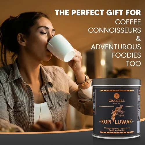 Kopi Luwak - The World's Most Expensive Coffee (from Indonesia), *Raw WHOLE BEAN, Sustainably sourced, 100g, by Granell Cafés