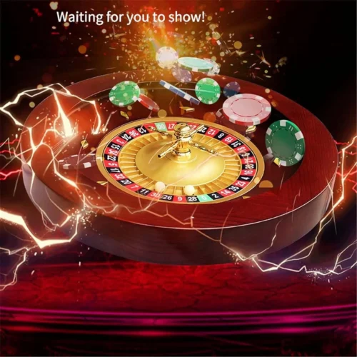 Roulette Casino Game - Portable Classic Luxury, Wooden Roulette Wheel Game