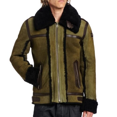 Diesel - 100% Real Leather, Men's Lencang Jacket, Light-Brown