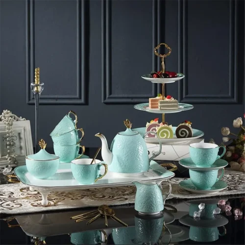 Tea, Coffee Dinner Set - Gilt Edge Bone China Home Afternoon Tea Set
