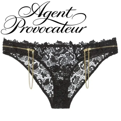 AGENT PROVOCATEUR - The SOPHISTICATION and SEXINESS combined in the Soiree Zindie Brief Black Size AP 3 ( same as US:6, EU:38, UK:10). EXPENSIVE