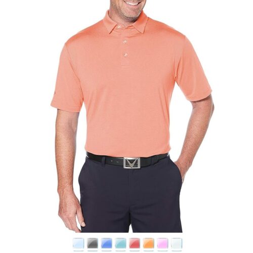 CALLAWAY - AUTHENTIC GOLF Men's Short Sleeve Fine Line Stripe Polo Shirt (Color choices)