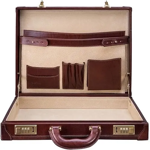 Maxwell Scott - Men's Luxury Leather Slimline Attaché Case | The Scanno | Handmade In Italy