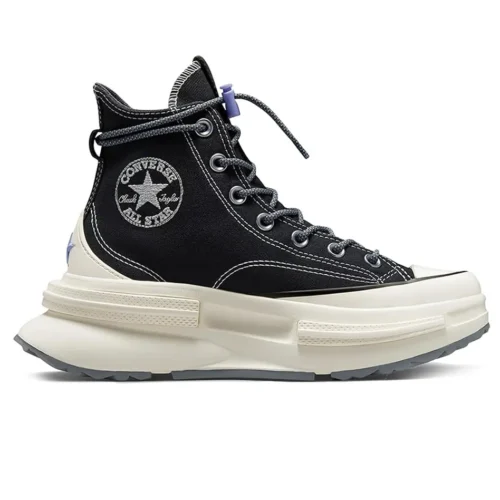 Converse - All Star | AUTHENTIC Women Mid Top Run Star LEGACY, CX Canvas High Platform Sneakers | Black, US size 9
