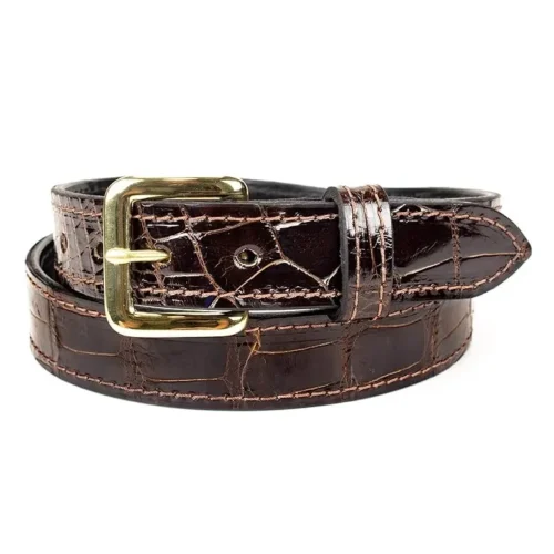 YODER Leather Company - GENUINE Florida Alligator Skin Belt, by Amish Craftsmen, Made in Northern Indiana, USA