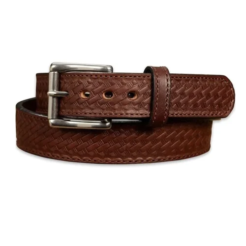 BULLHIDE -  AUTHENTIC and HIGH QUALITY Leather Belt, 1.50" Wide, Brown, 34"inch