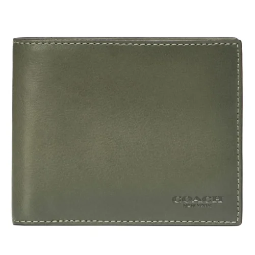 COACH - ORIGINAL Leather, 3-in-1 in Sport Calf Wallet (Army Green) Luxury & Style