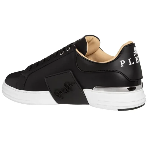 Philipp Plein - ORIGINAL Leather, LUXURY Hexagon sneakers, black & white, Lace-up