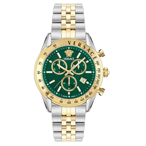 VERSACE - The ORIGINAL Chronograph Swiss Quartz Watch with Stainless Steel Strap