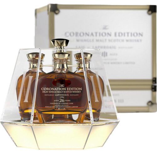 Laphroaig - KING CHARLES III Coronation Trilogy (26 year old Whisky). Royalty & High Quality, 70cl x 3 46.5% ABV