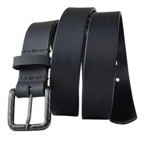 NICKEL SMART - Specialist Black Carbon Fiber Belt, Full Grain Leather, Certified NICKEL FREE, TSA Friendly, Non-Metal, USA made
