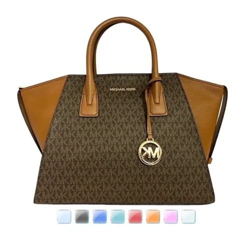 MICHAEL KORS - Luxury Avril Pebbled Leather Satchel Bag (with Color options)