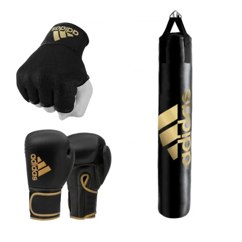 ADIDAS - Home Gym Boxing Bundle - Heavy Bag, Hybrid 80 Gloves & Protective Inner gloves, for Men & Women