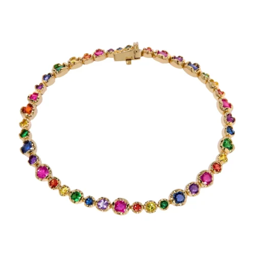 Annoushka - Luxury Daisy Rainbow Bracelet, Diamonds & Gold, Handmade to be Special