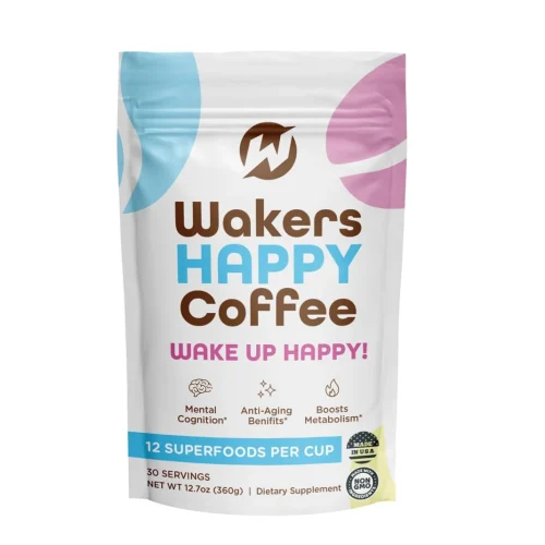 Wakers HAPPY - TEA infused COFFEE for Mental Cognition, Anti-aging Benefits, & Boosts Metabolism. Dirty Chai.